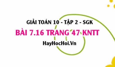 Bài 7.16 trang 47 Toán 10 tập 2 Kết nối tri thức